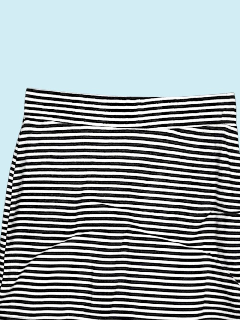 Frank & Eileen Tee Lab Jersey Skirt Small Black & White Stripe Preppy Coastal - Picture 3 of 6